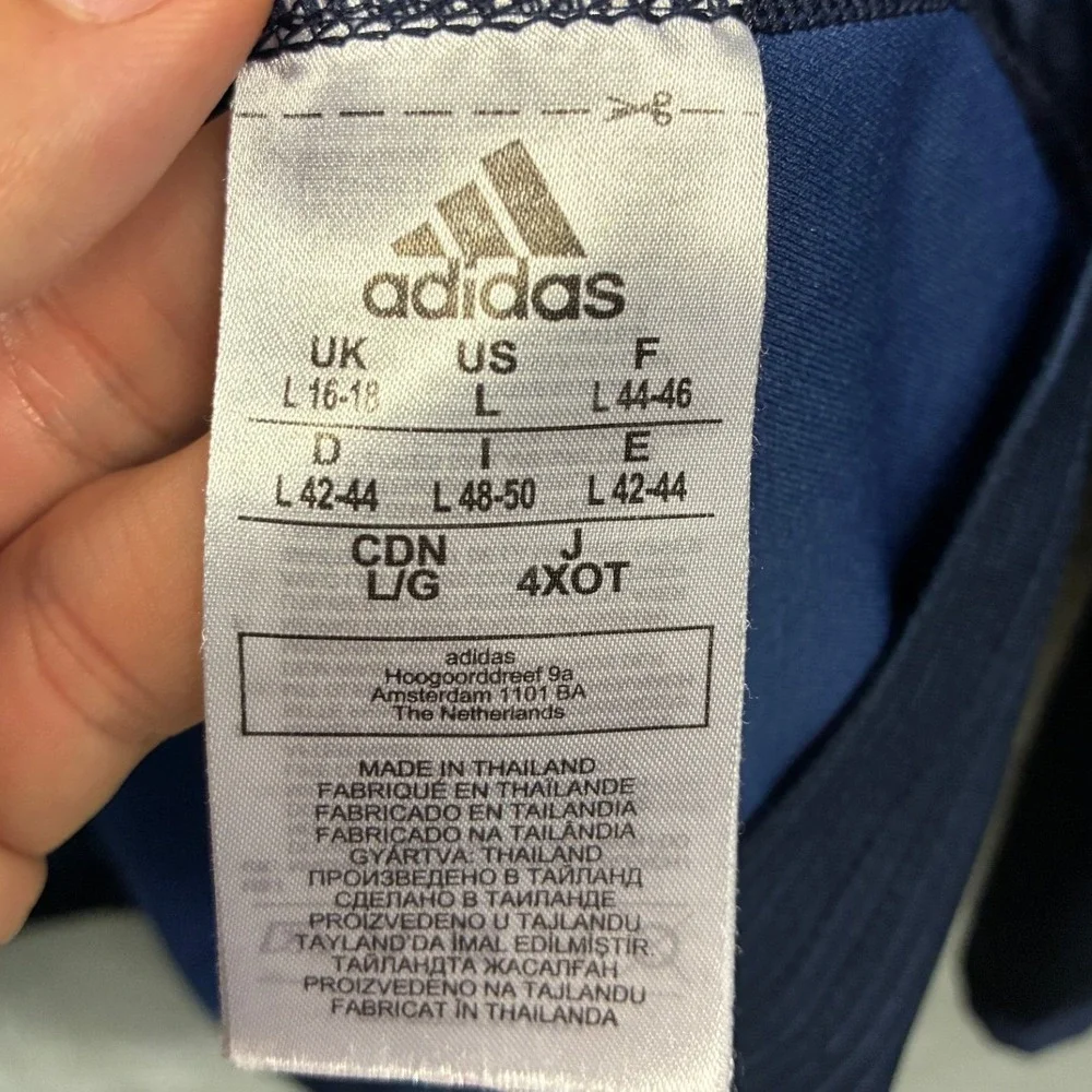 Adidas Quarter Zip Pullover Shirt Mens L Navy Blue Activewear Golf Athleisure